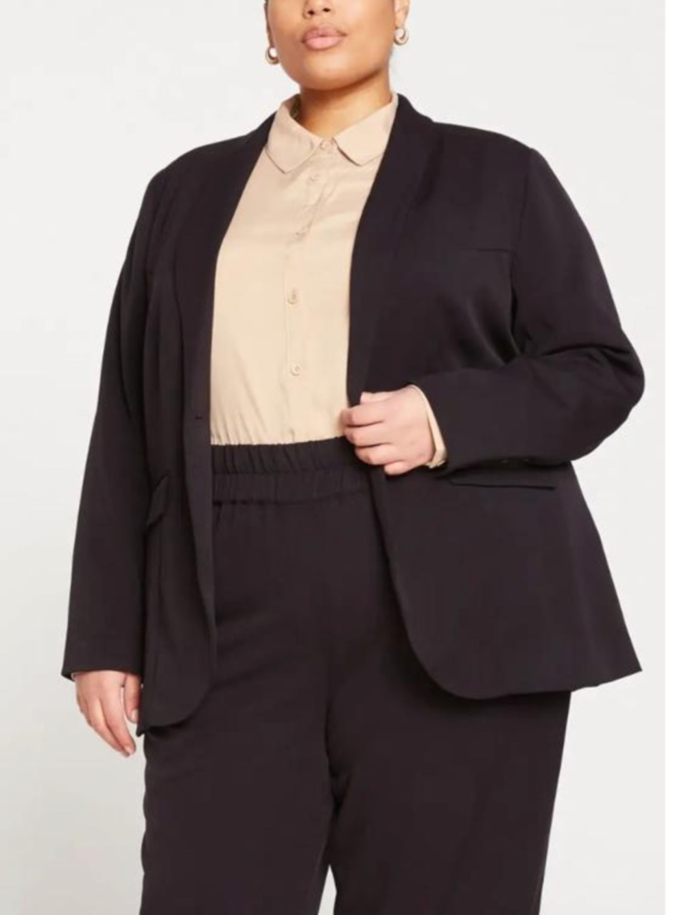 NWT Universal Standard Eco Rio Mock Twill Black Blazer 2X